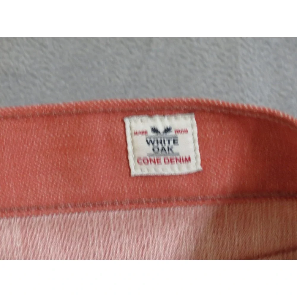 Levi's 501 Jeans Mens 40x34 Salmon Pink White Oak Cone Denim Straight Leg